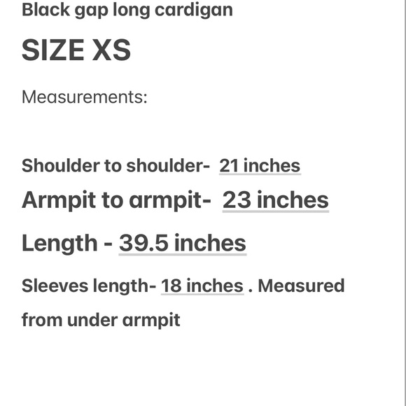 GAP Women's Wool Blend Buttondown Long Black Cardigan Sweater Size X Small - Picture 8 of 9